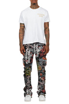 Jari Multi Stacked Tapestry Flare Jean