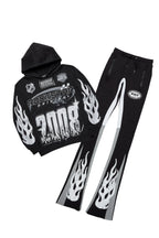 Amos Black Hoodie/Super Stacked Hoodie Track Set
