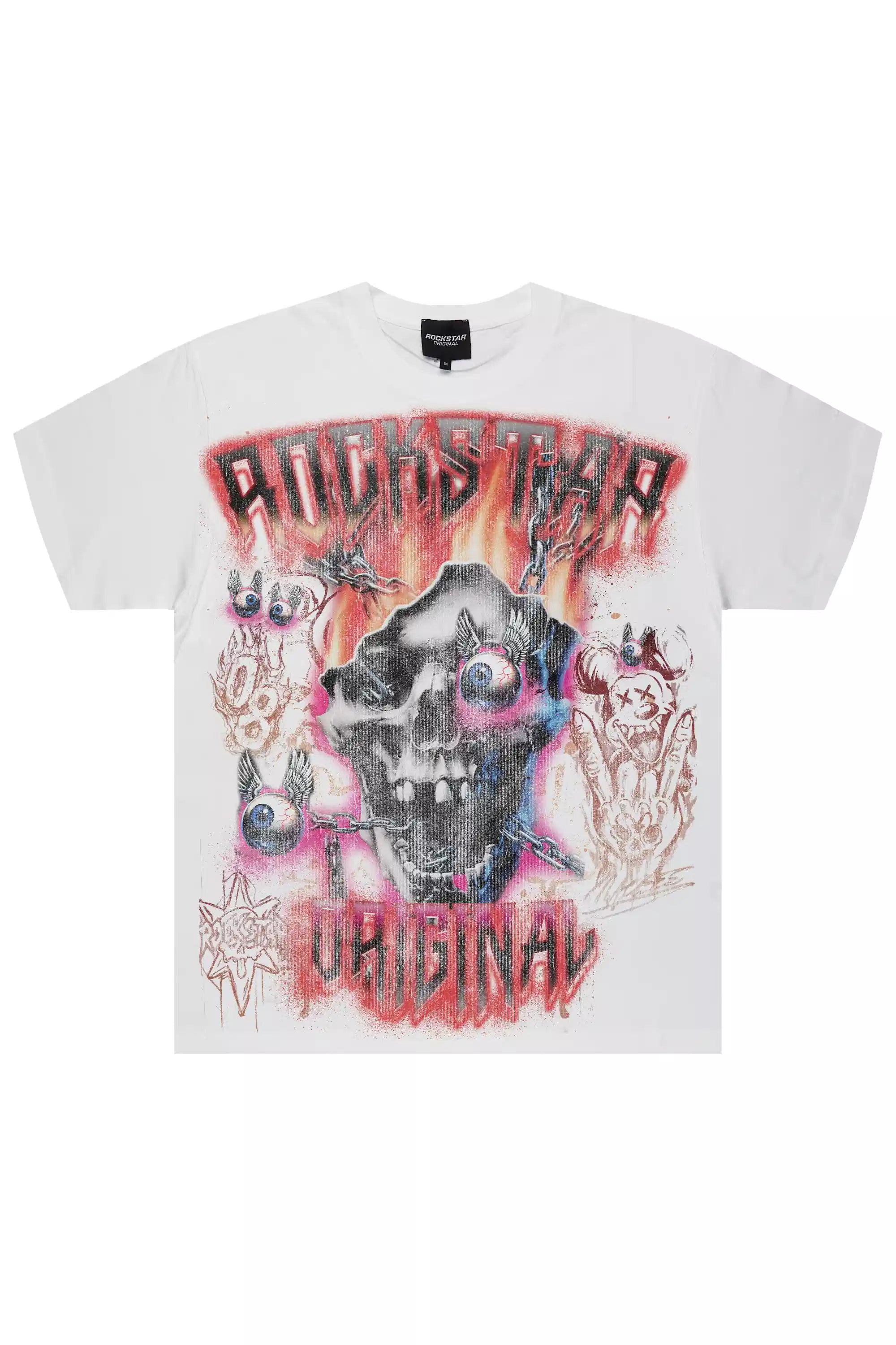 Shamere White Graphic Short Sleeve Tee