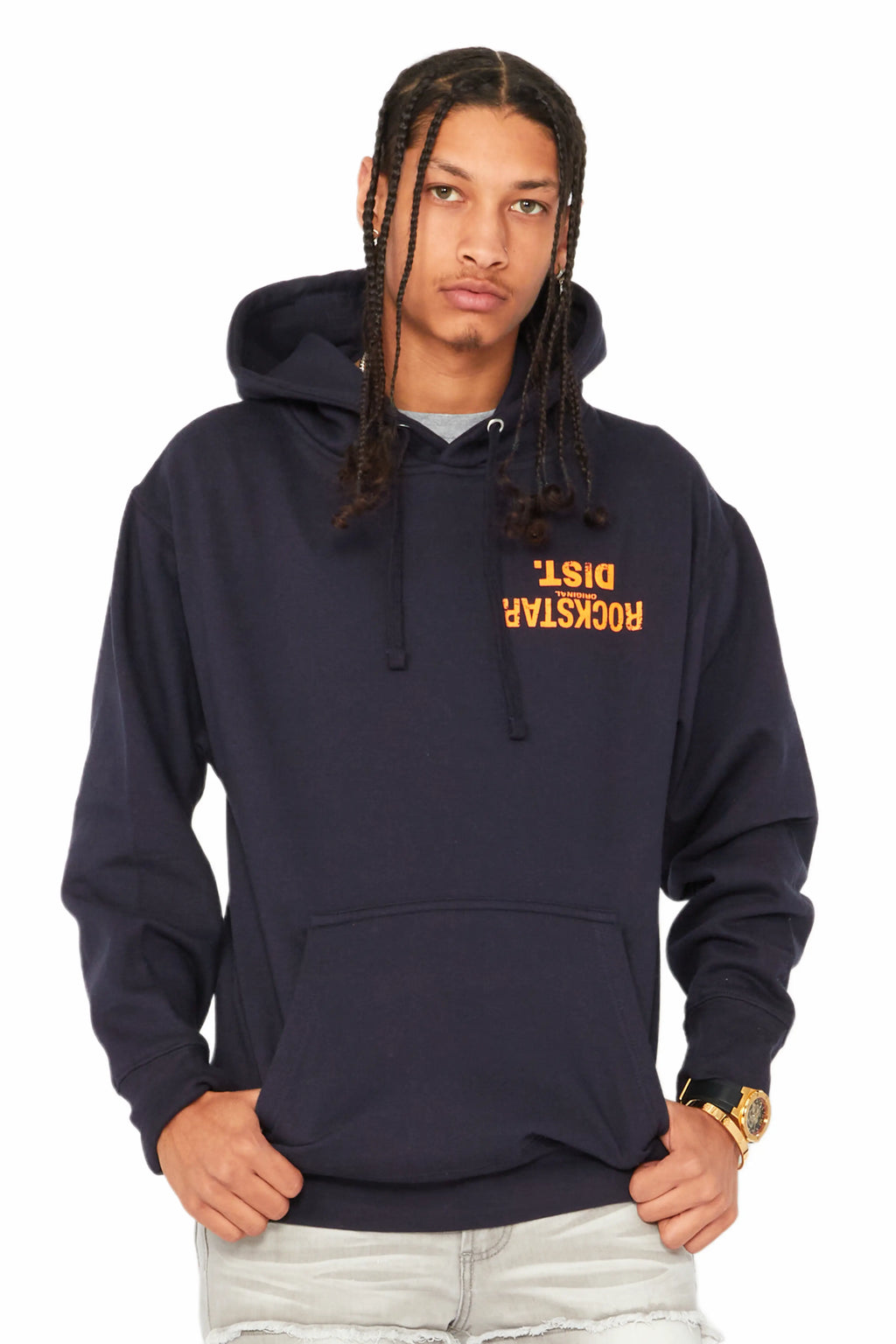 Martson Navy Graphic Hoodie