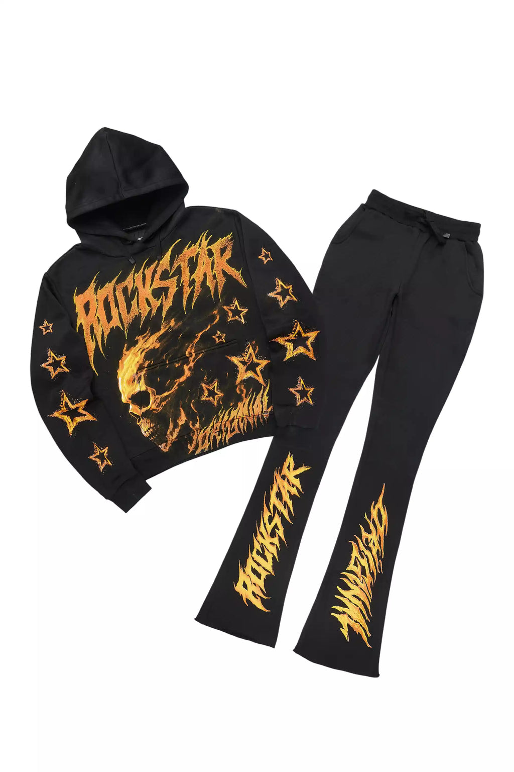 Shaletha Black Super Stacked Track Set