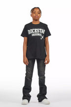 Boys Dag Black Wash Stacked Flare Jean