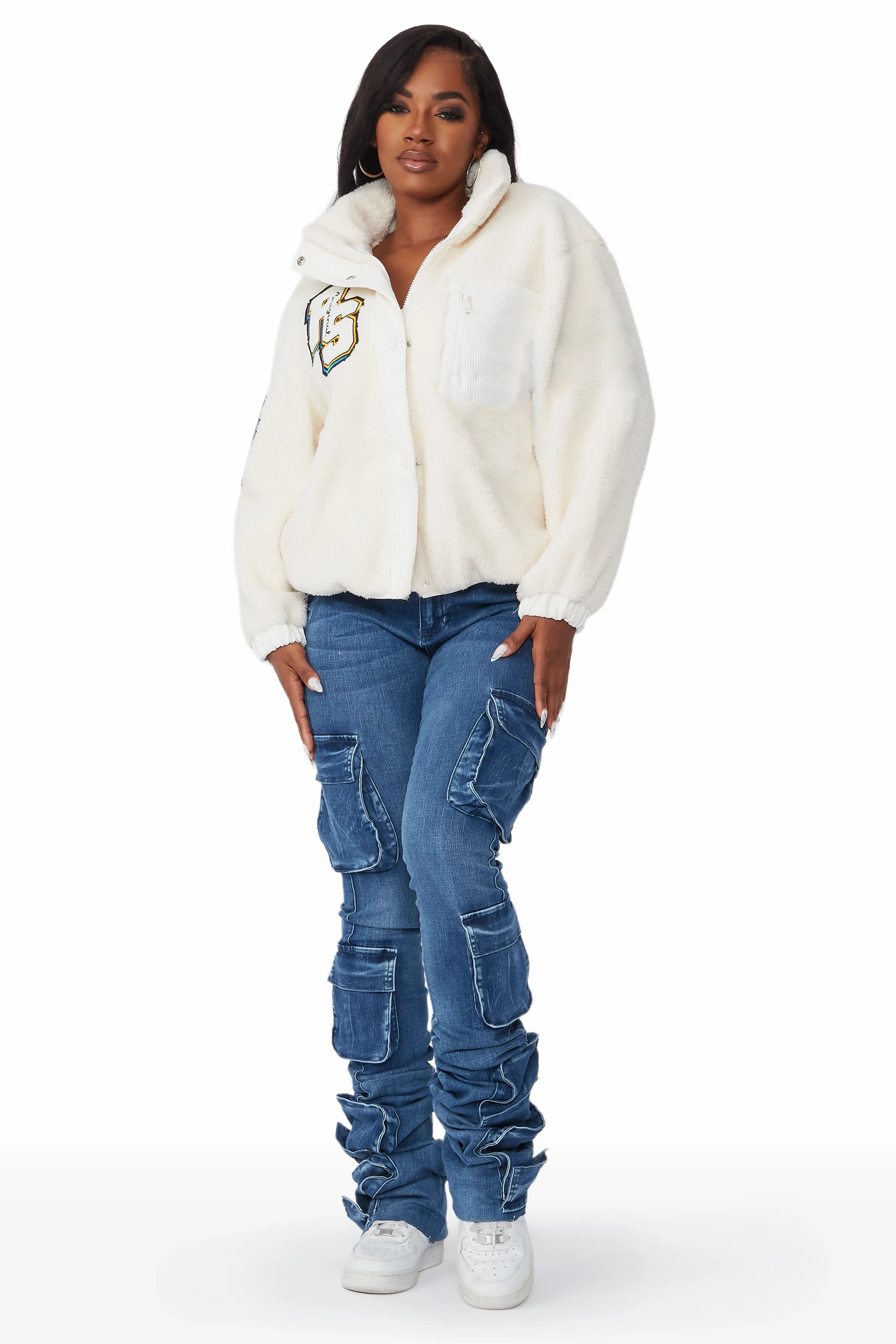 Reyna Off White Fur Jacket