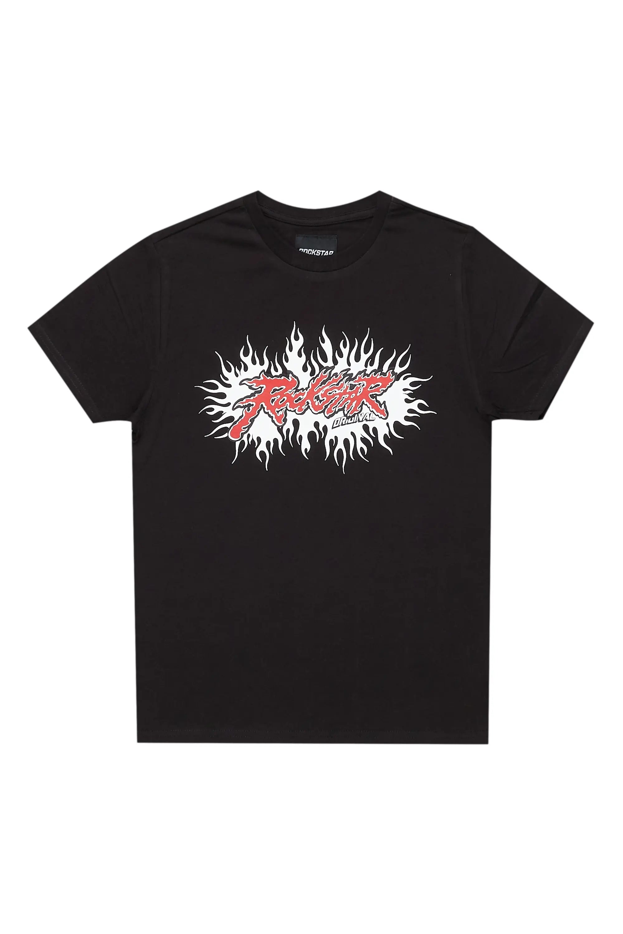 Boys Tafari Black Graphic T-Shirt