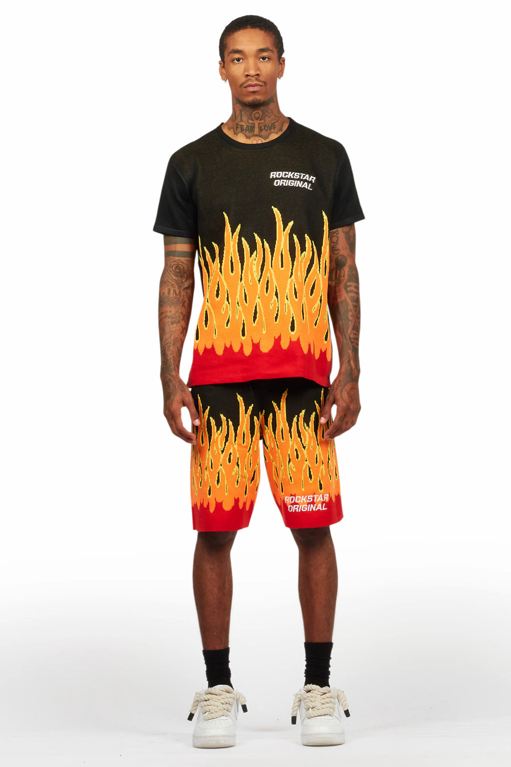 Roeland Black Flame Short Set