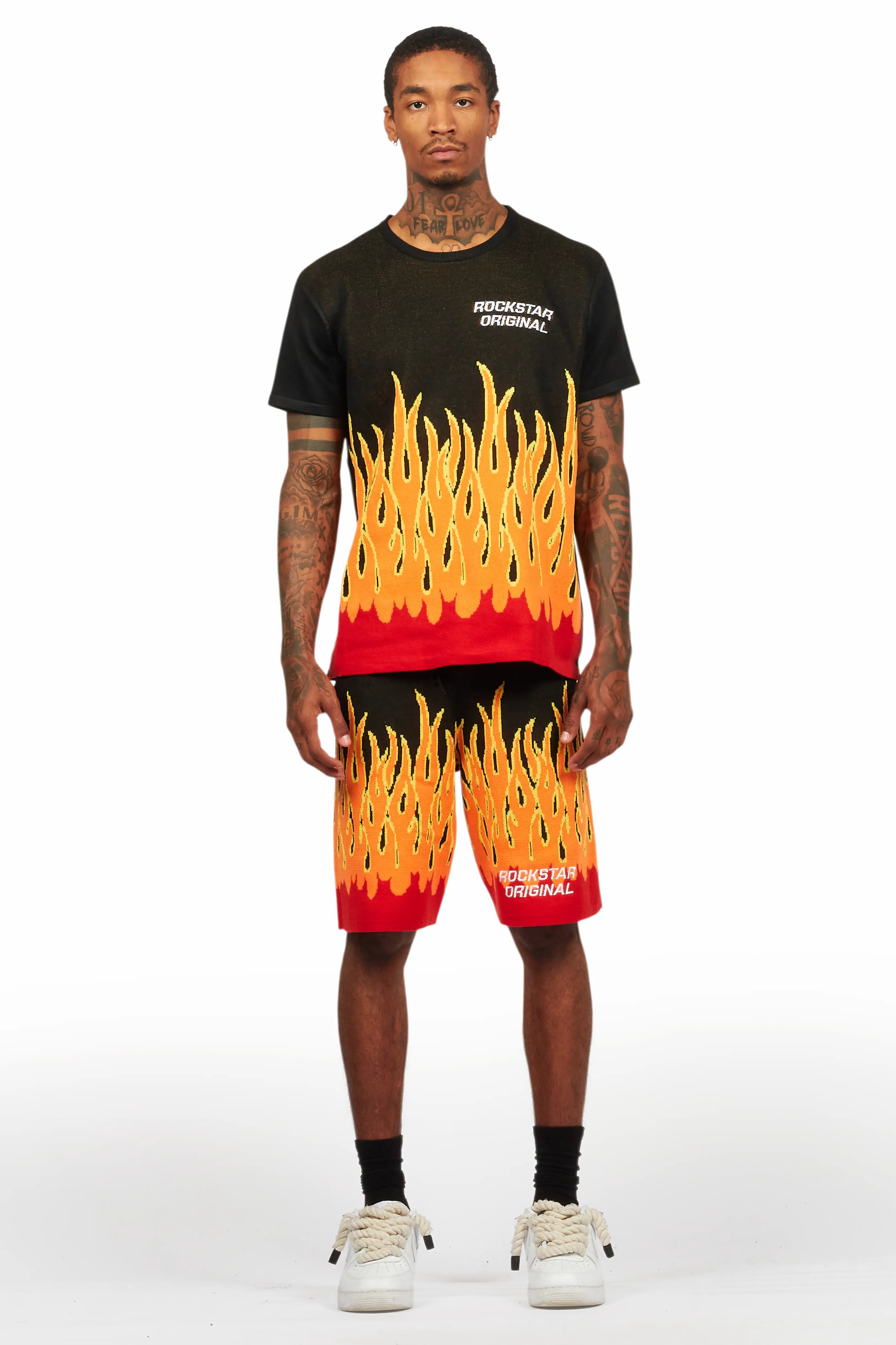 Roeland Black Flame Short Set