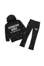 Boys Raffer Black/White Stacked Pant Set