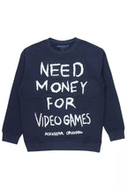 Boys M4 Video Games Navy/White Graphic Crewneck