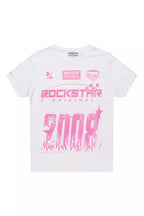 Girls Esha White/Pink Graphic T-Shirt