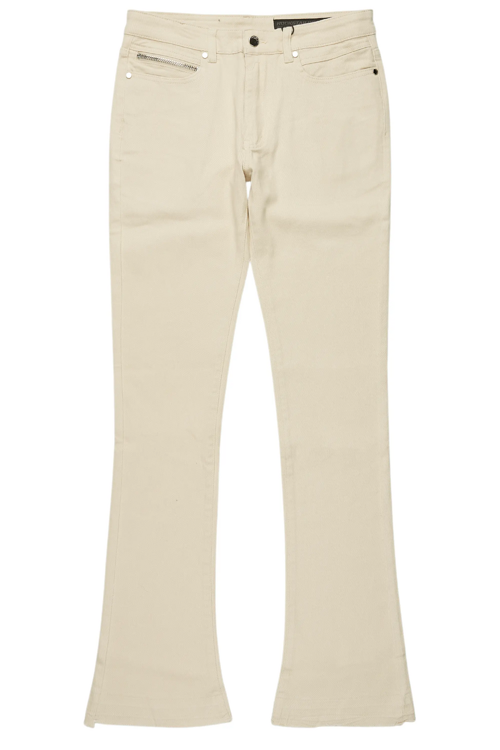 Dag Beige Stacked Flare Jean