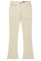 Dag Beige Stacked Flare Jean