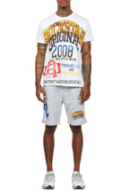 Colorful Race White/Grey T-Shirt Short Set