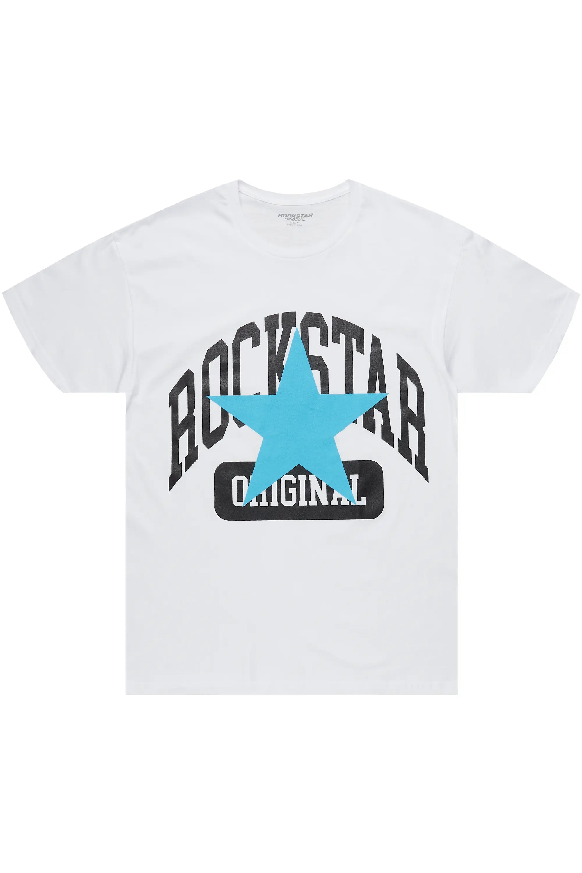 Dash White/Blue Graphic T-Shirt