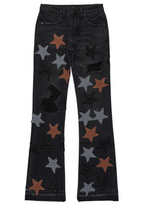 Boys StarLane Black Stacked Flare Jean