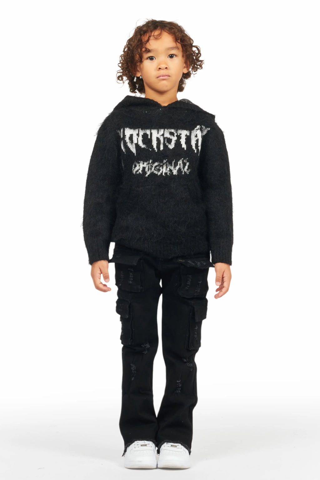 Boys Gentry Black Stacked Flare Jean