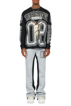 Fields Black/Grey Double Layer T-Shirt/Baggy Pant Set