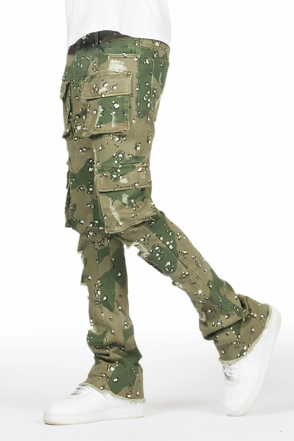 Kade Camo Stacked Flare Jean