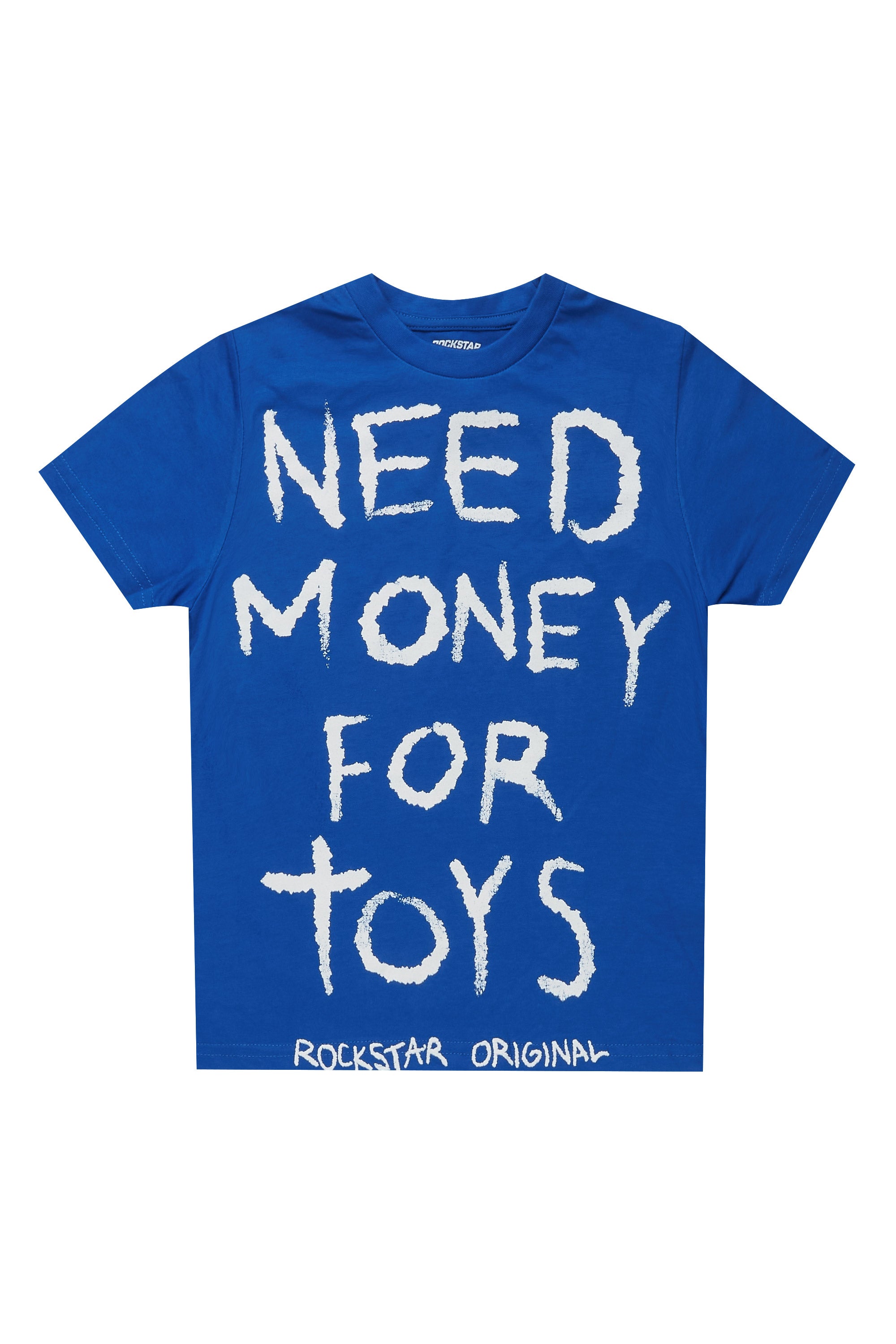 Boys M4Toys Royal Blue/White Graphic T-Shirt