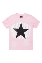 Girls Khaly Pink/Black Graphic T-Shirt With Patch