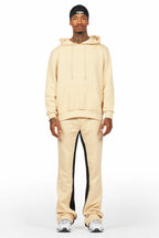 Basic Beige Hoodie/Baggy Track Pant Set