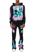 Adkin Black Hoodie/Baggy Track Pant Set