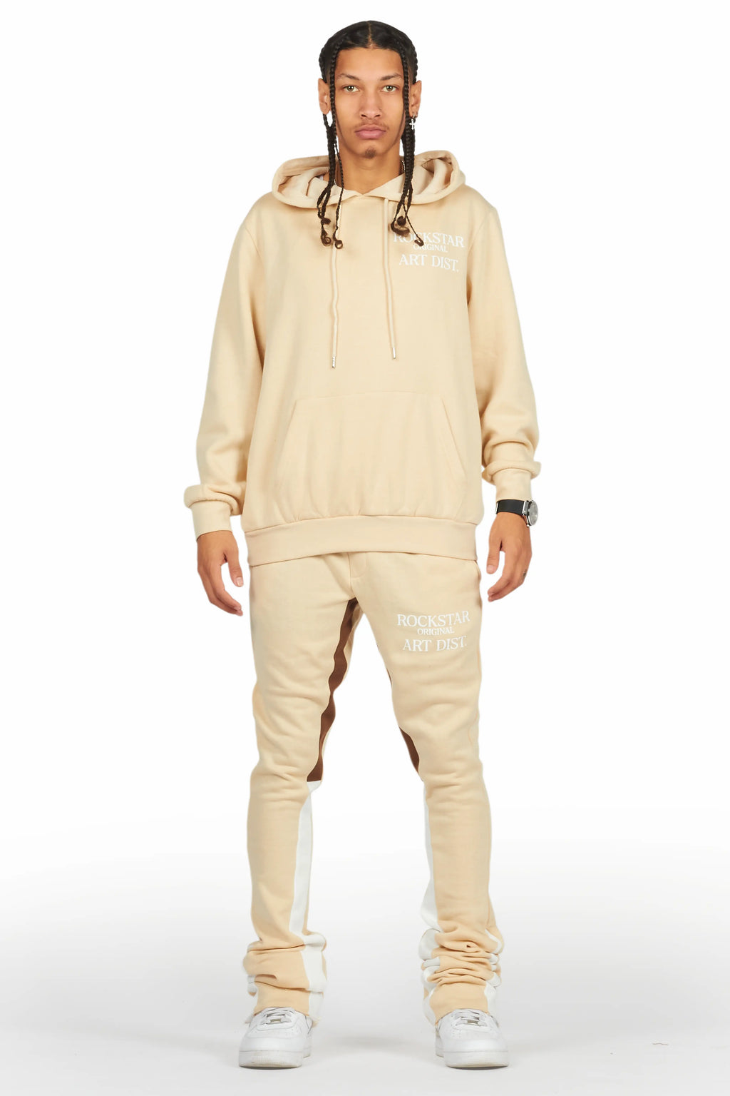Briggs Beige Hoodie/Super Stacked Flare Track Set