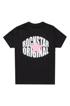 Girls Mia Black Graphic T-Shirt