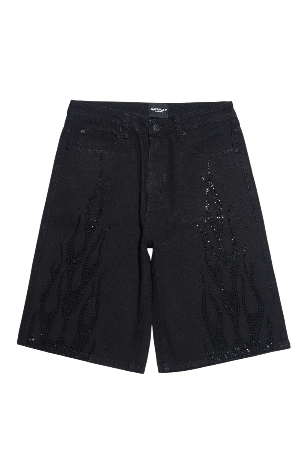 Amasa Black Rhinestone Jort