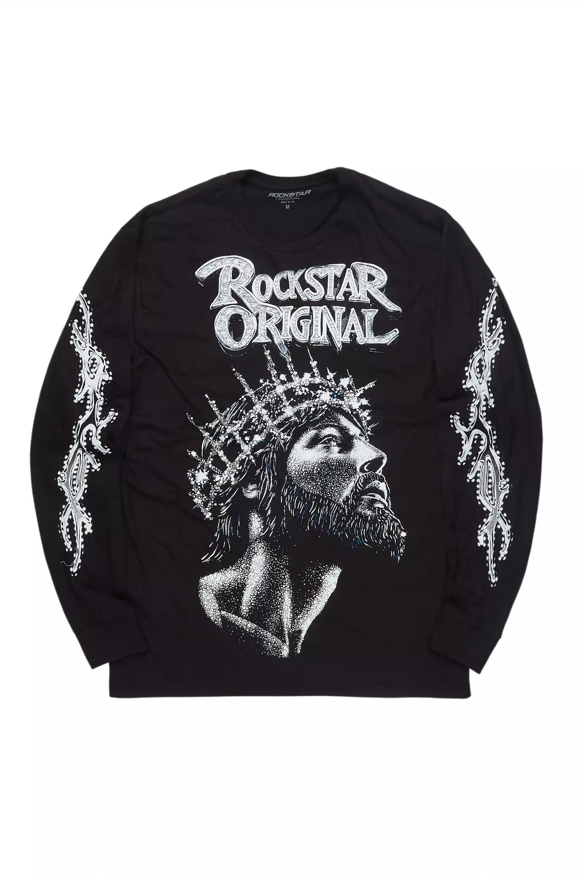 Darius Black Long Sleeve Graphic T-Shirt