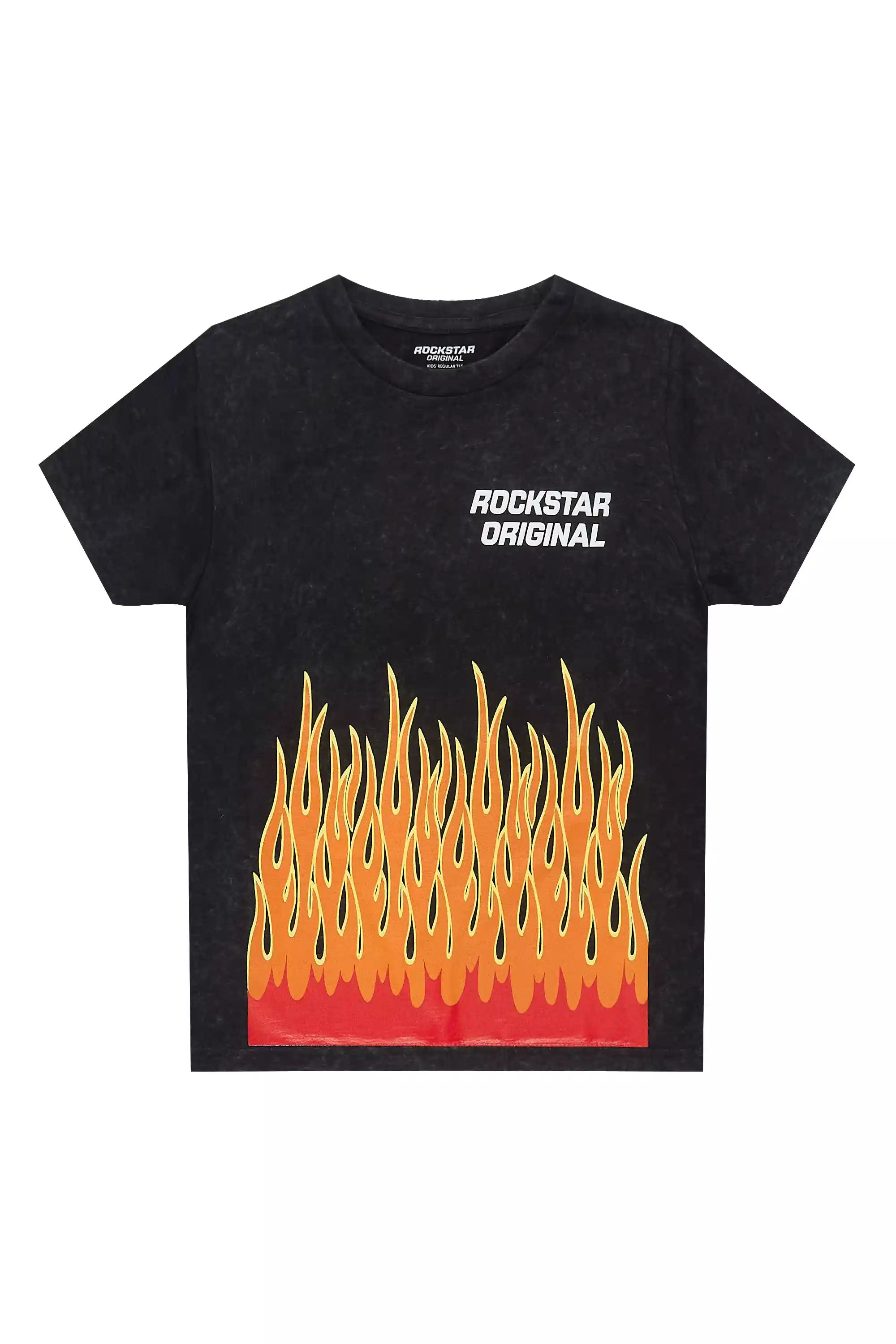 Boys Roeland Vintage Black Graphic T-Shirt