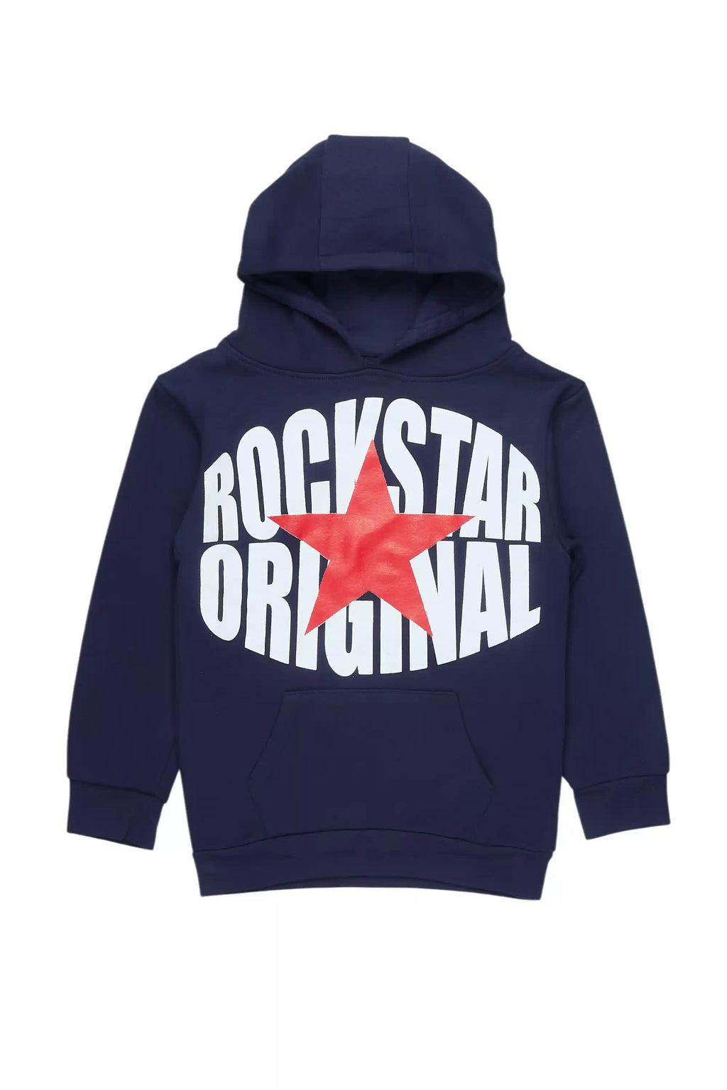 Boys Ezra Navy/Red Graphic Hoodie