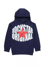 Boys Ezra Navy/Red Graphic Hoodie