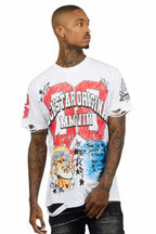 Jesus White/Red Oversized Graphic T-Shirt
