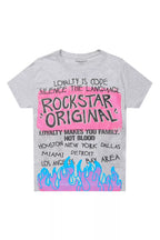 Girls Bridgette Grey/Black Graphic T-Shirt