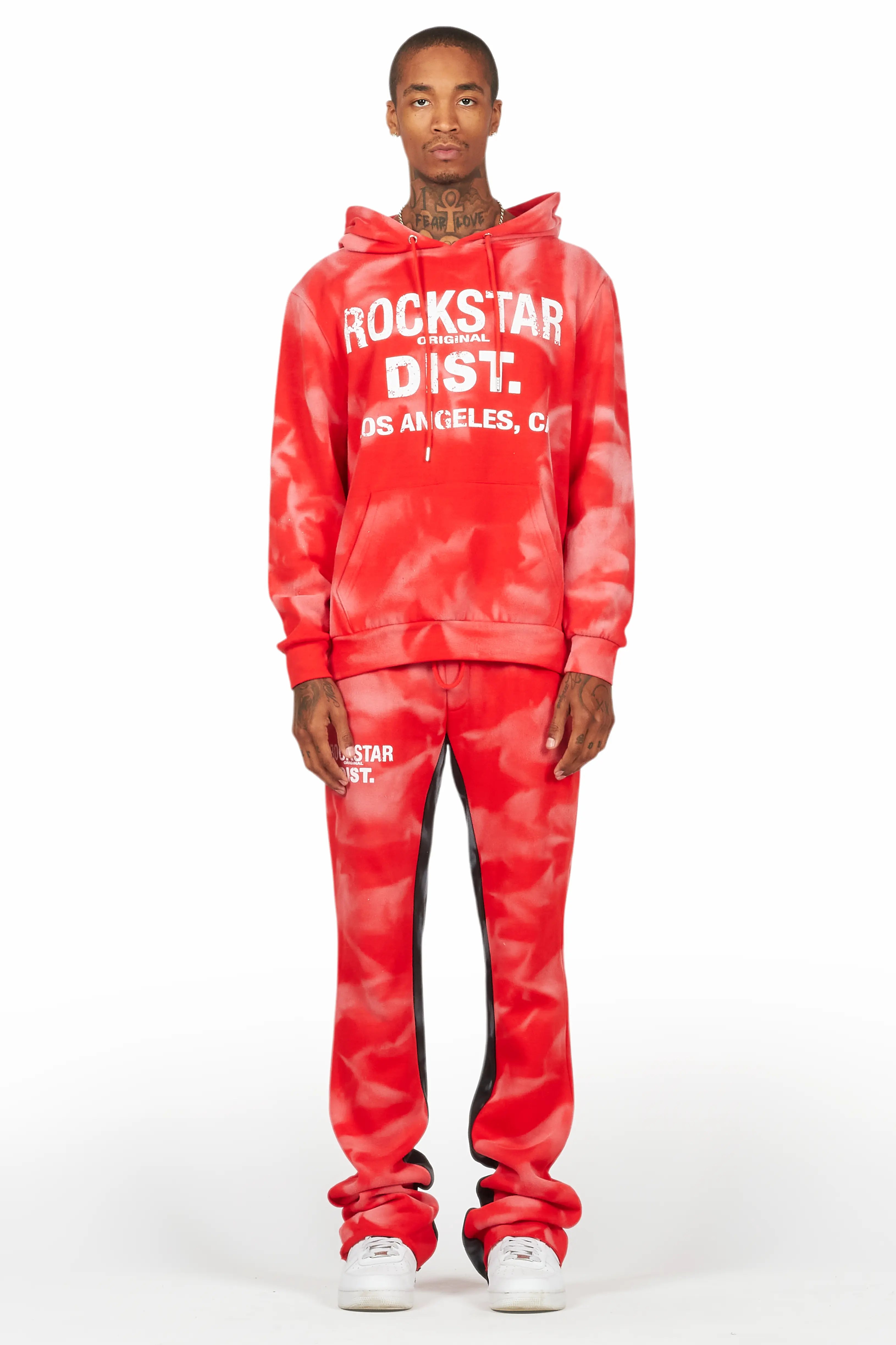 Nelly Red Hoodie/Baggy Track Pant Set