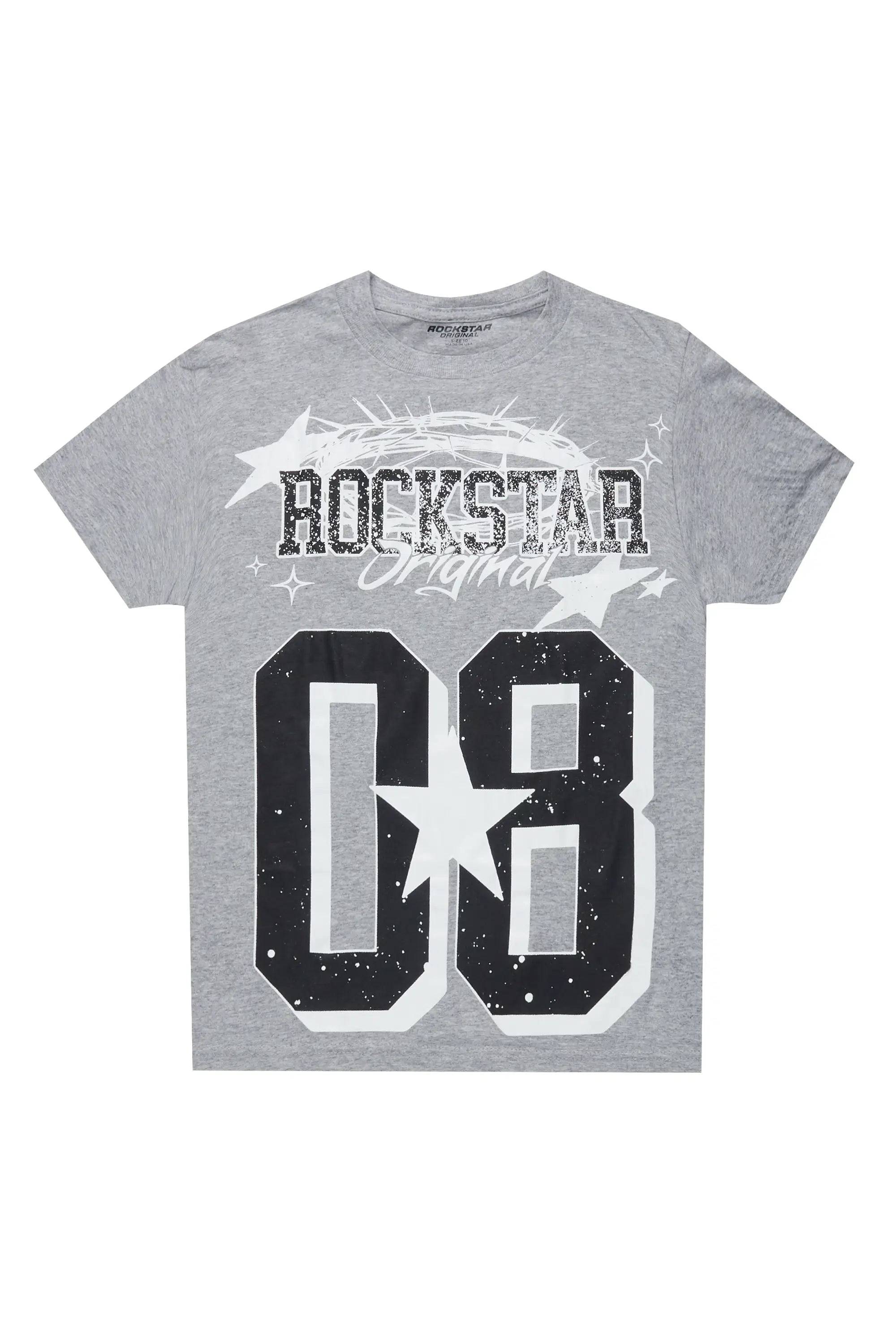 Boys Allstar Grey/Black Graphic T-Shirt