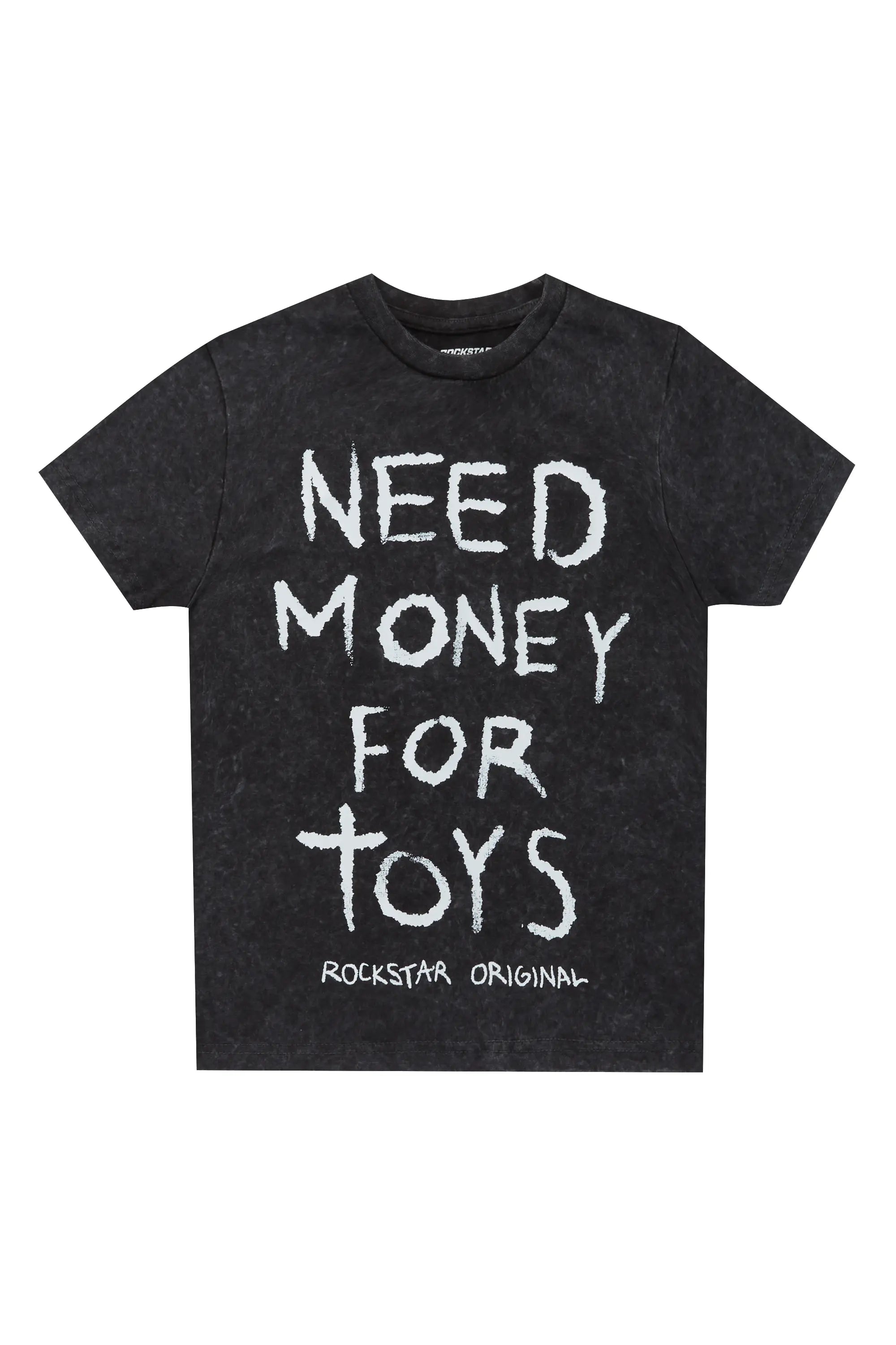 Boys M4Toys Vintage Black Graphic T-Shirt