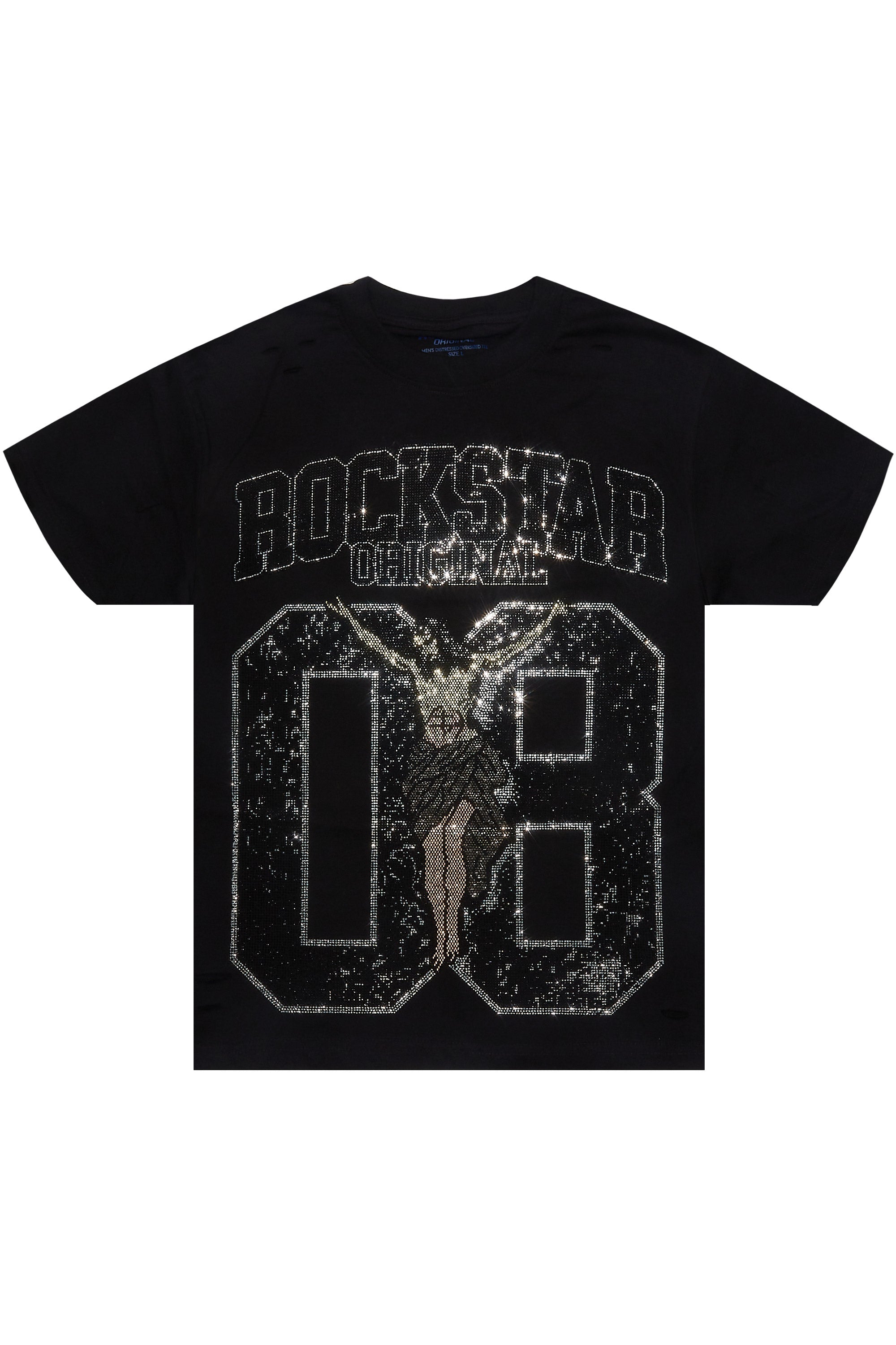 Cavan Black Graphic Rhinestone T-Shirt