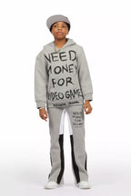 Boys M4 Video Games Grey/Black Stacked Flare Track Set