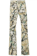 Zaire Tree Camo Cargo Super Stacked Flare Jean
