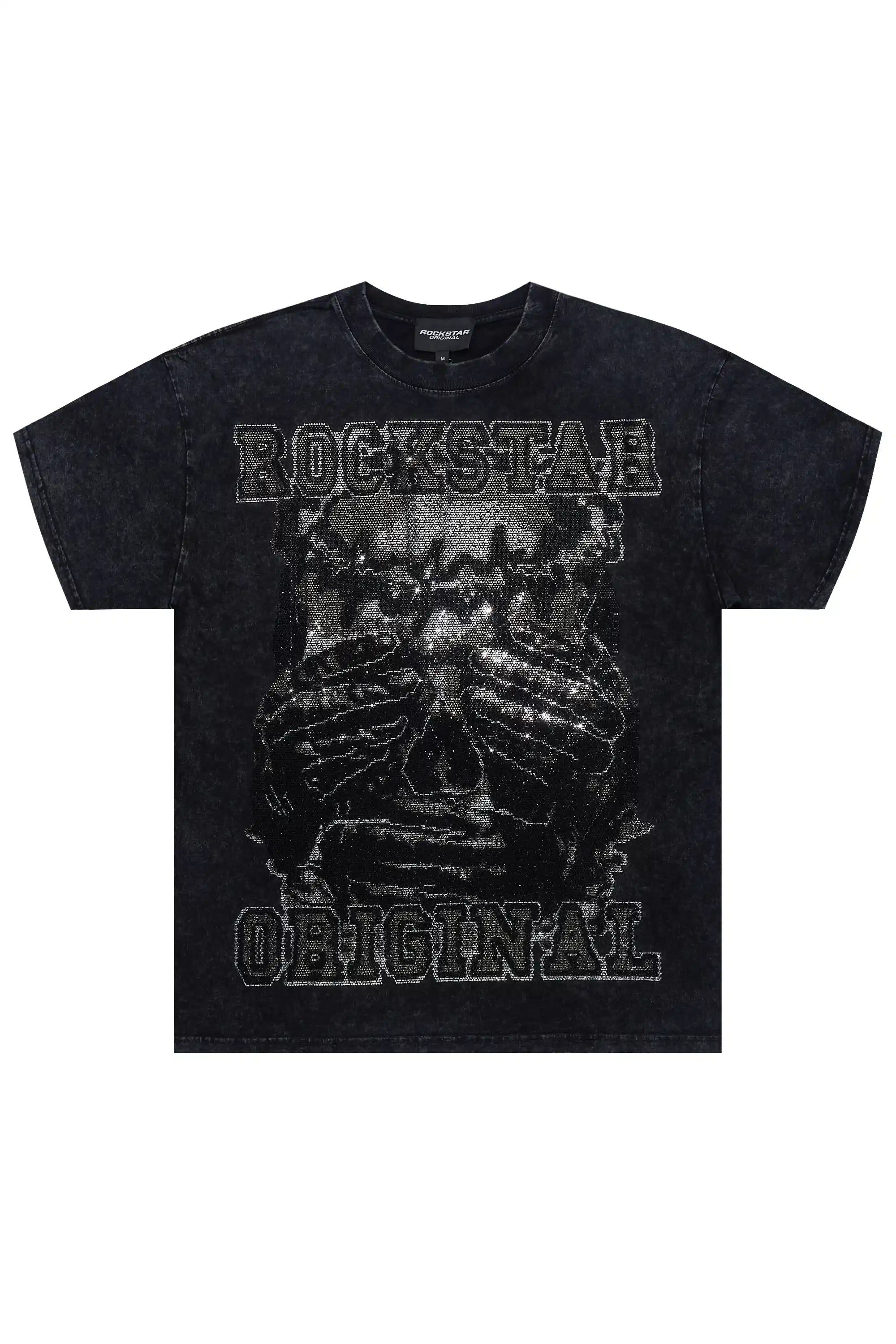 Chayse Black Rhinestone Oversized T-Shirt