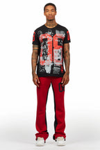 Grill Black T-Shirt/Baggy Stacked Pant Set