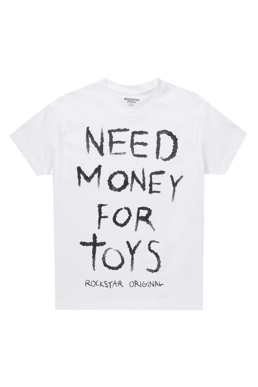 Girls M4 Toys White/Black Graphic T-Shirt