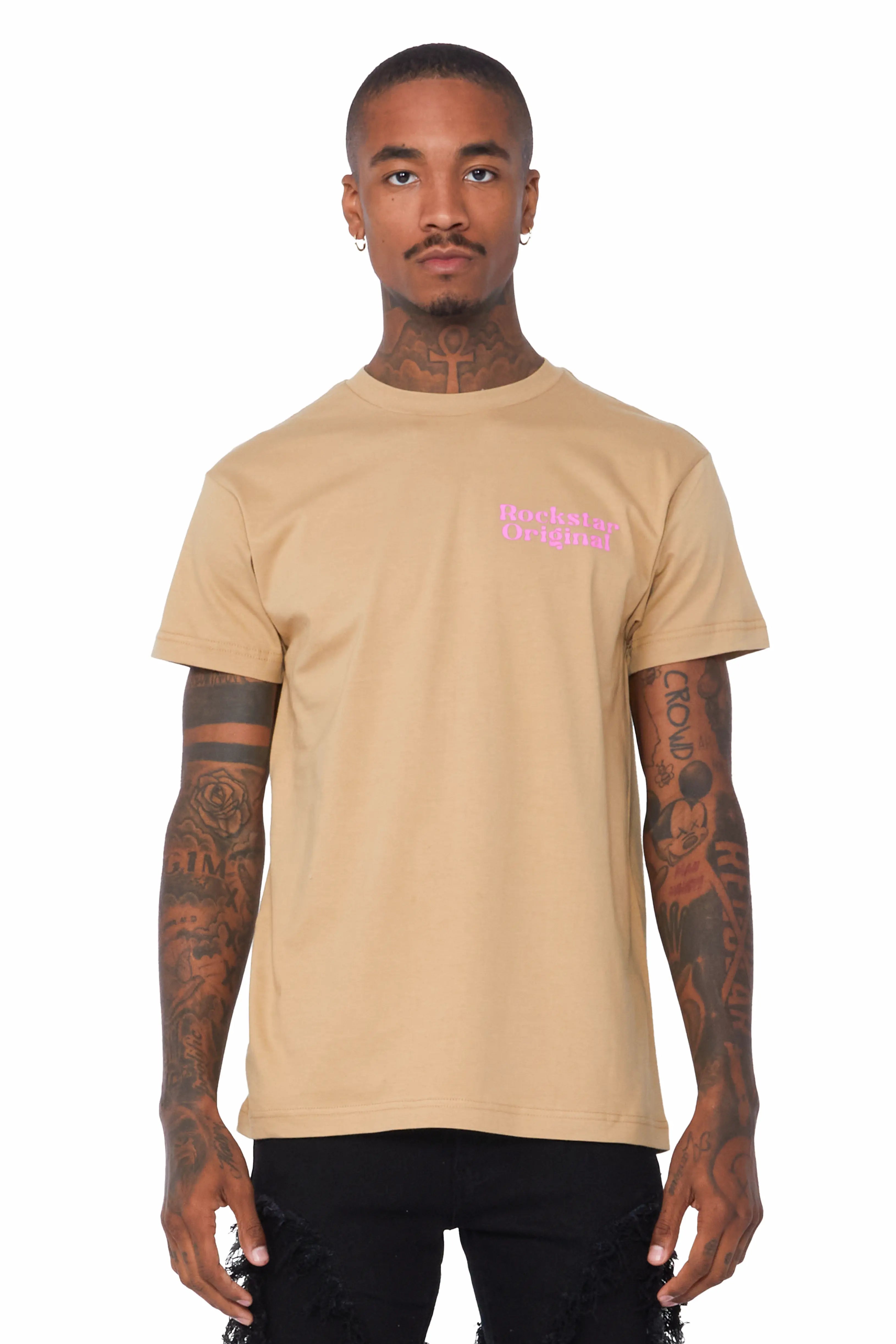 Ender Beige Graphic T-Shirt