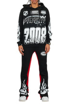 Amos Black Hoodie/Baggy Track Pant Set