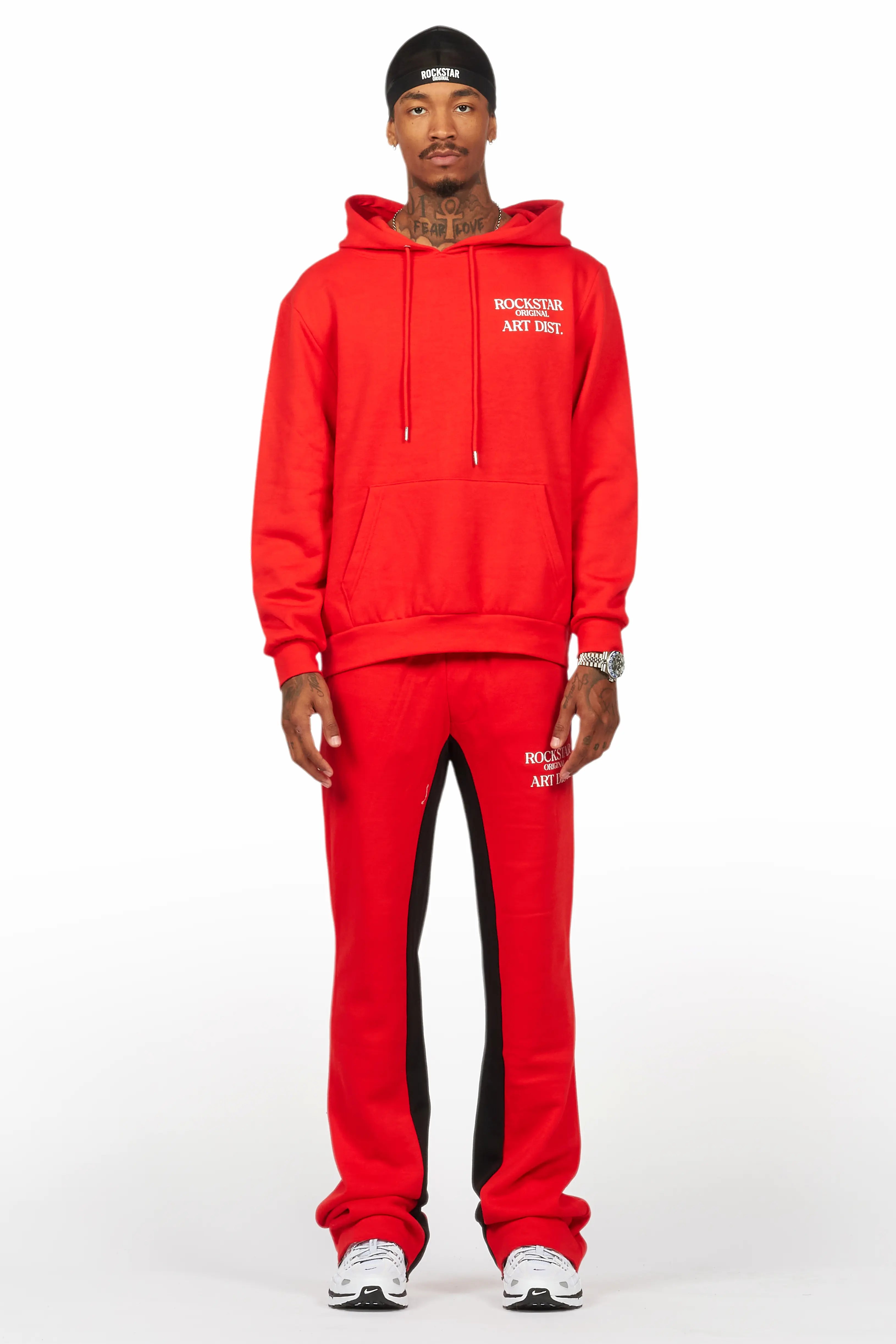 Briggs Red Hoodie/Baggy Fit Pant Set