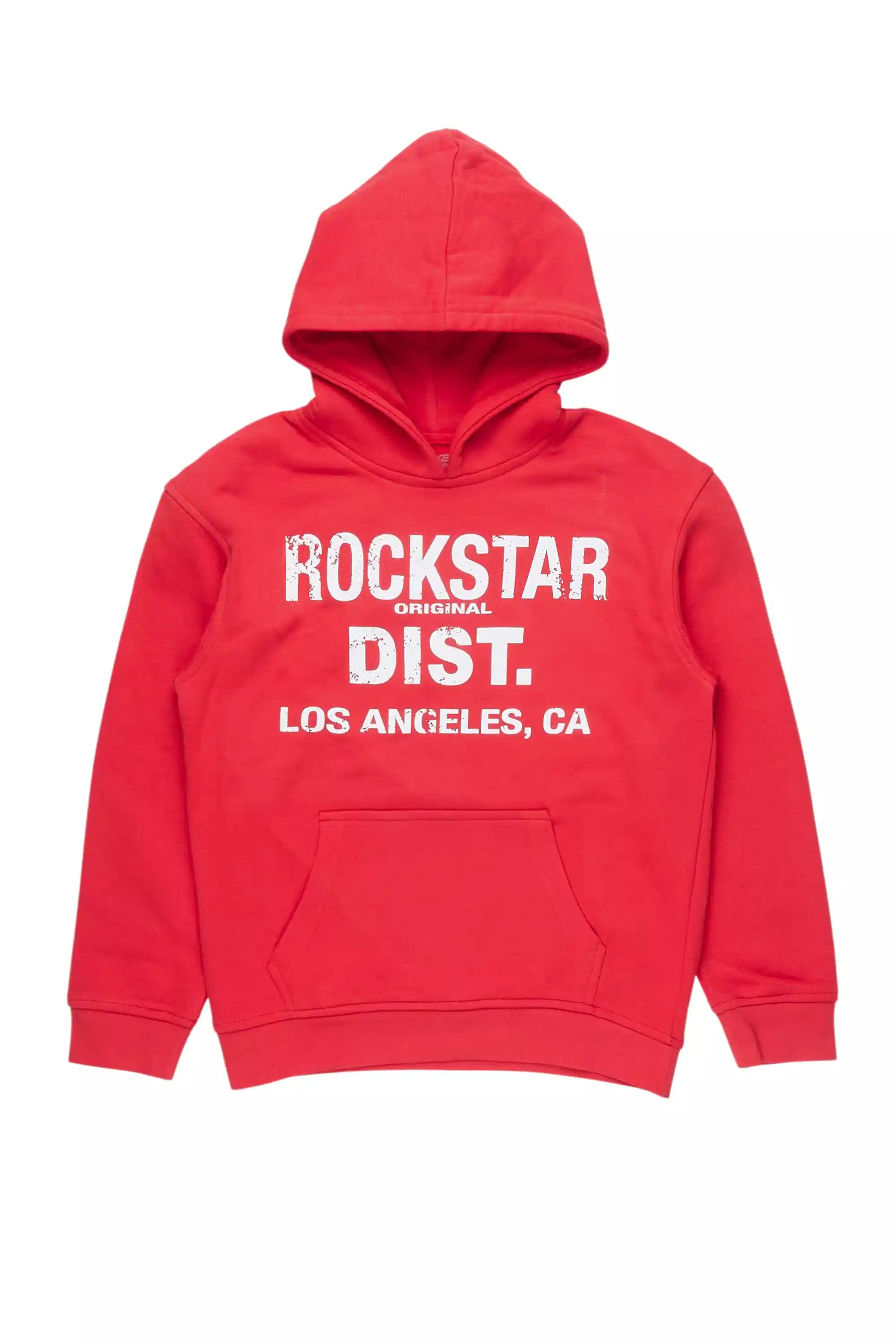 Boys Koen Red/White Graphic Hoodie