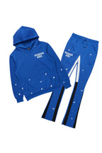 Raffer Royal Blue Hoodie/Stacked Flare Pant Set