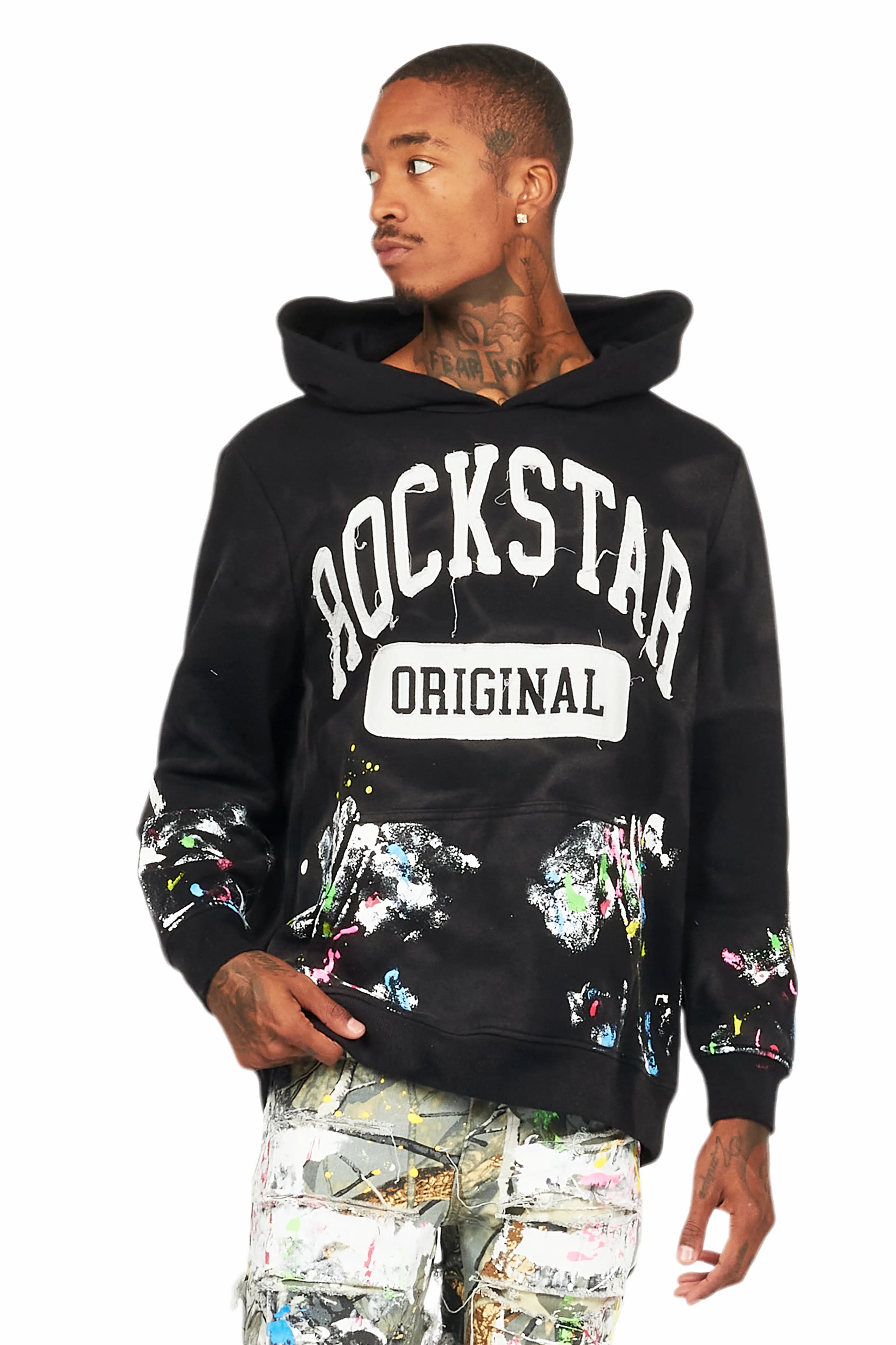 Balta Black Graphic Painter Hoodie