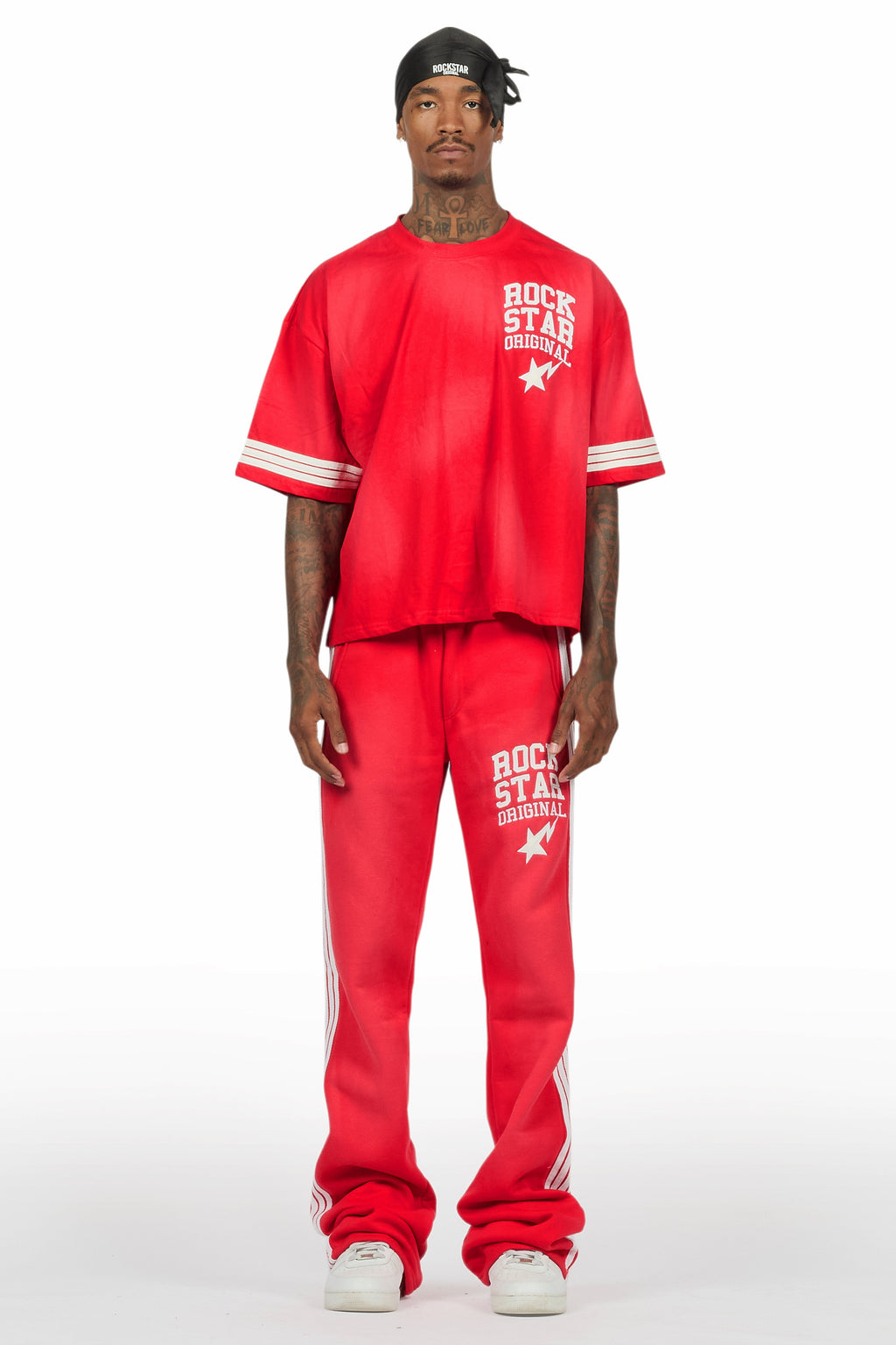 Gerrit Red T-Shirt/Stacked Flare Track Set